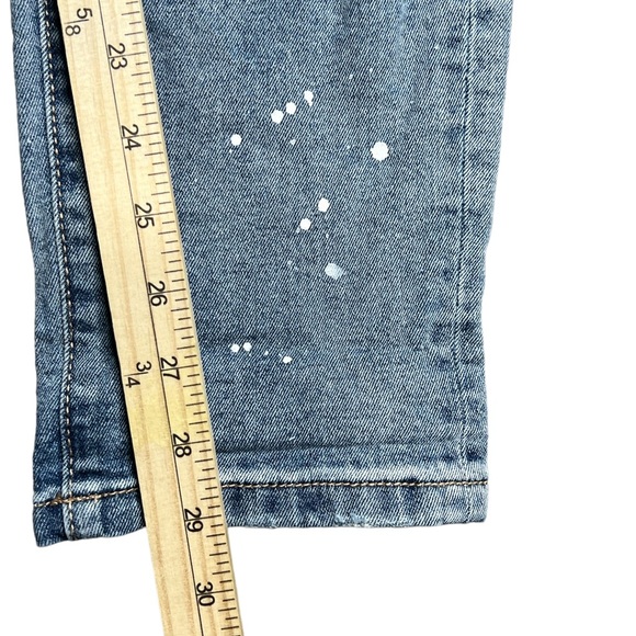 KanCan Shelly High Rise Boyfriend Jeans Paint splatter and Light wash SZ 9/28 - Picture 5 of 11